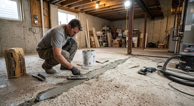 Cracked Basement Floor Repair in Lake Worth, FL